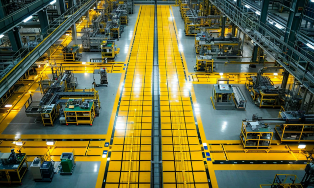 Semiconductor fab cleanroom with automated wafer handling robots